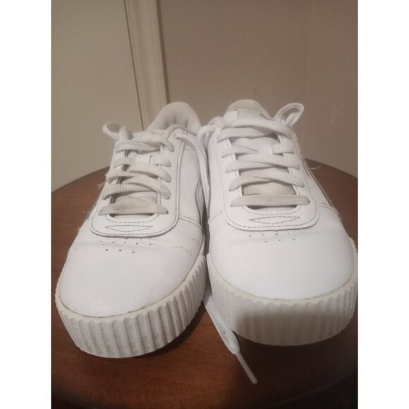 Puma Women's Carina 370325-02 White Leather Casual Shoes Sneakers Size 7 - Picture 7 of 15
